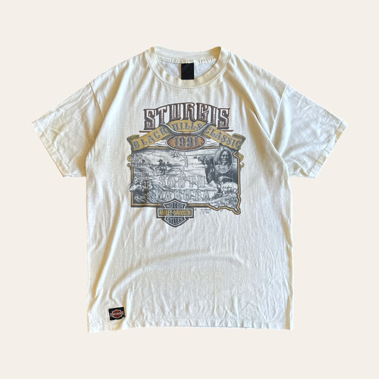 1990 Harley Davidson 3D Emblem Tee Size L