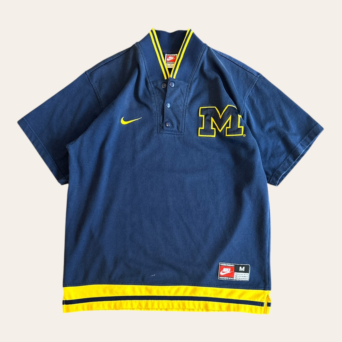 90s Nike Michigan Warm Up Shirt Size M