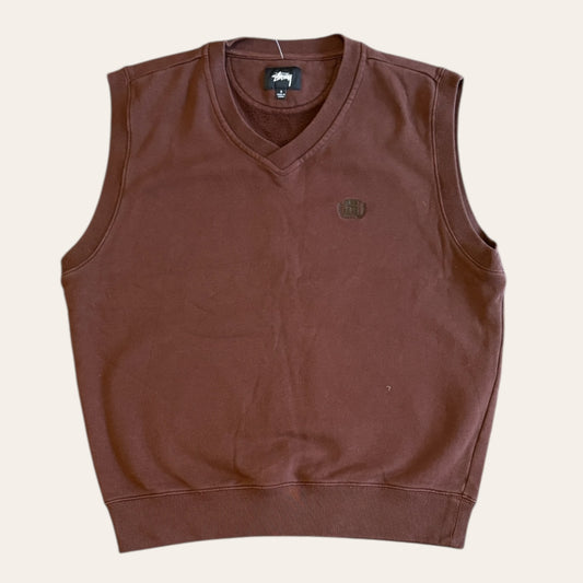 Stussy Sweater Vest Brown Size S