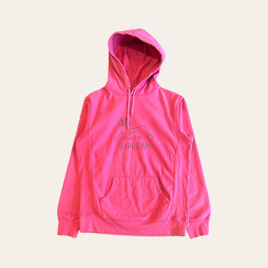 Supreme Hoodie Pink Size L