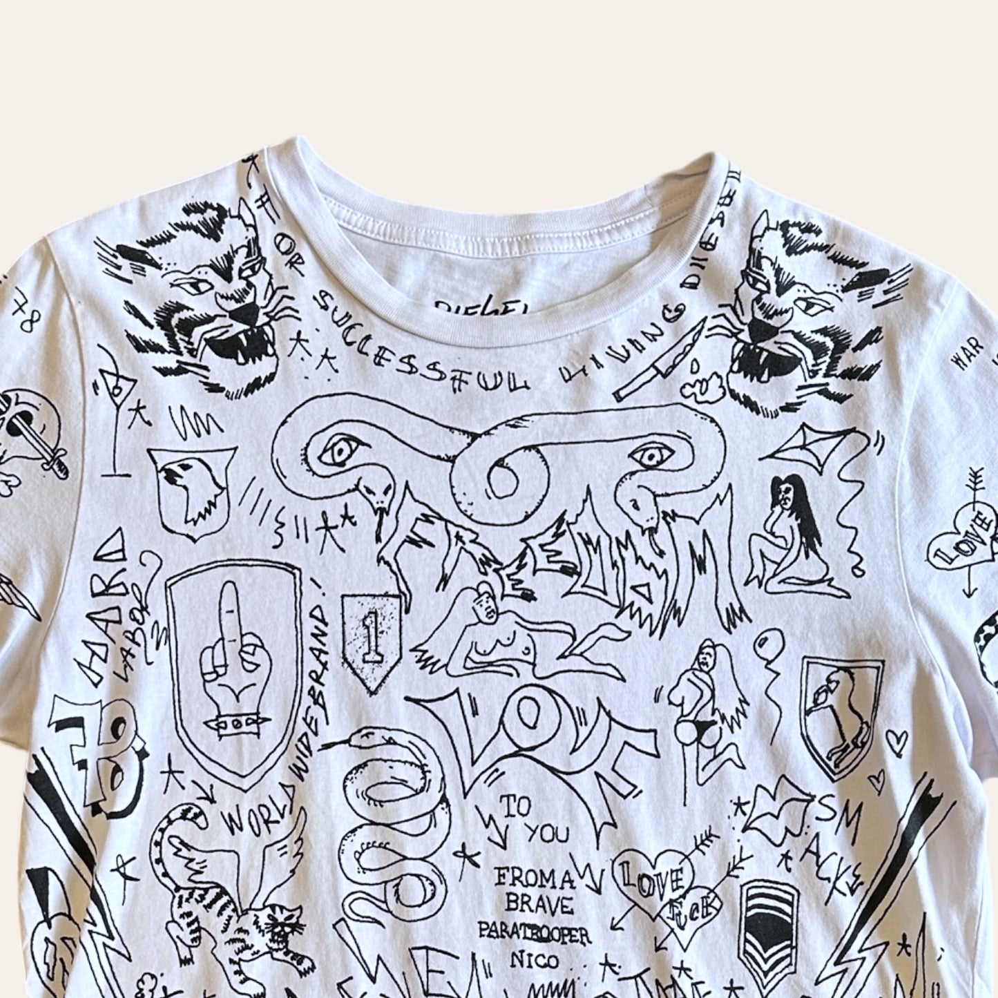 Diesel Sketch Tee Size S