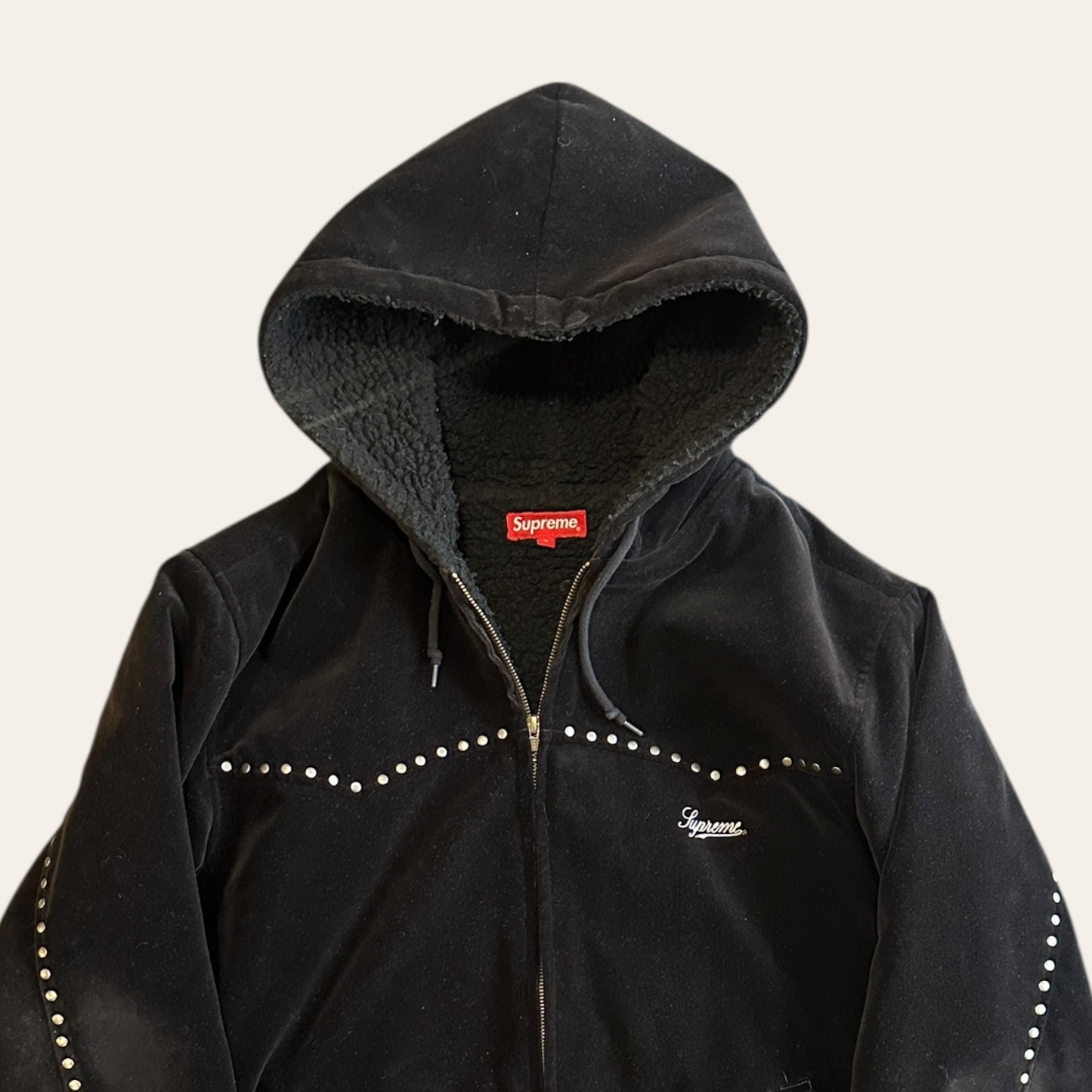 Supreme Studded Velvet Work Jacket Size L