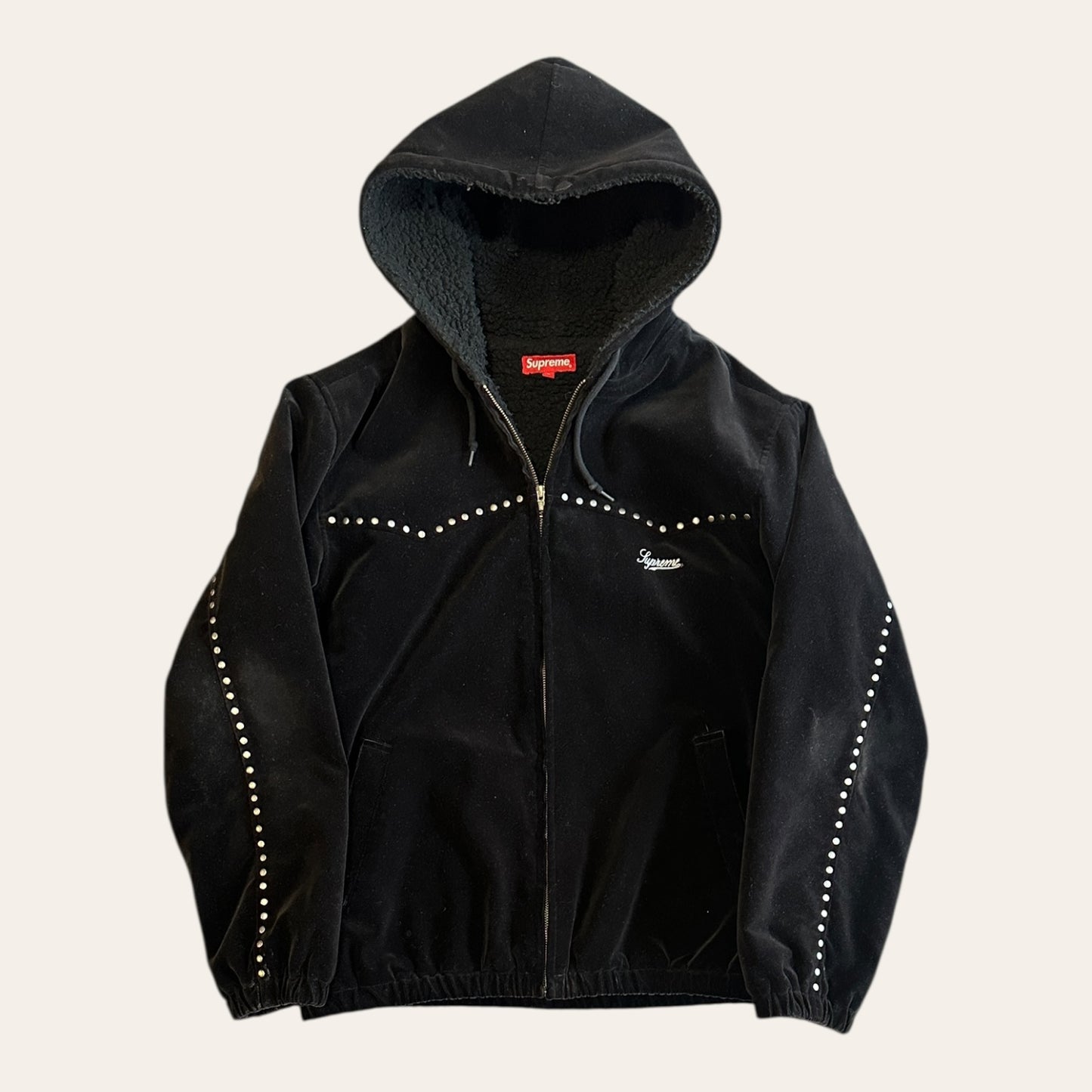 Supreme Studded Velvet Work Jacket Size L