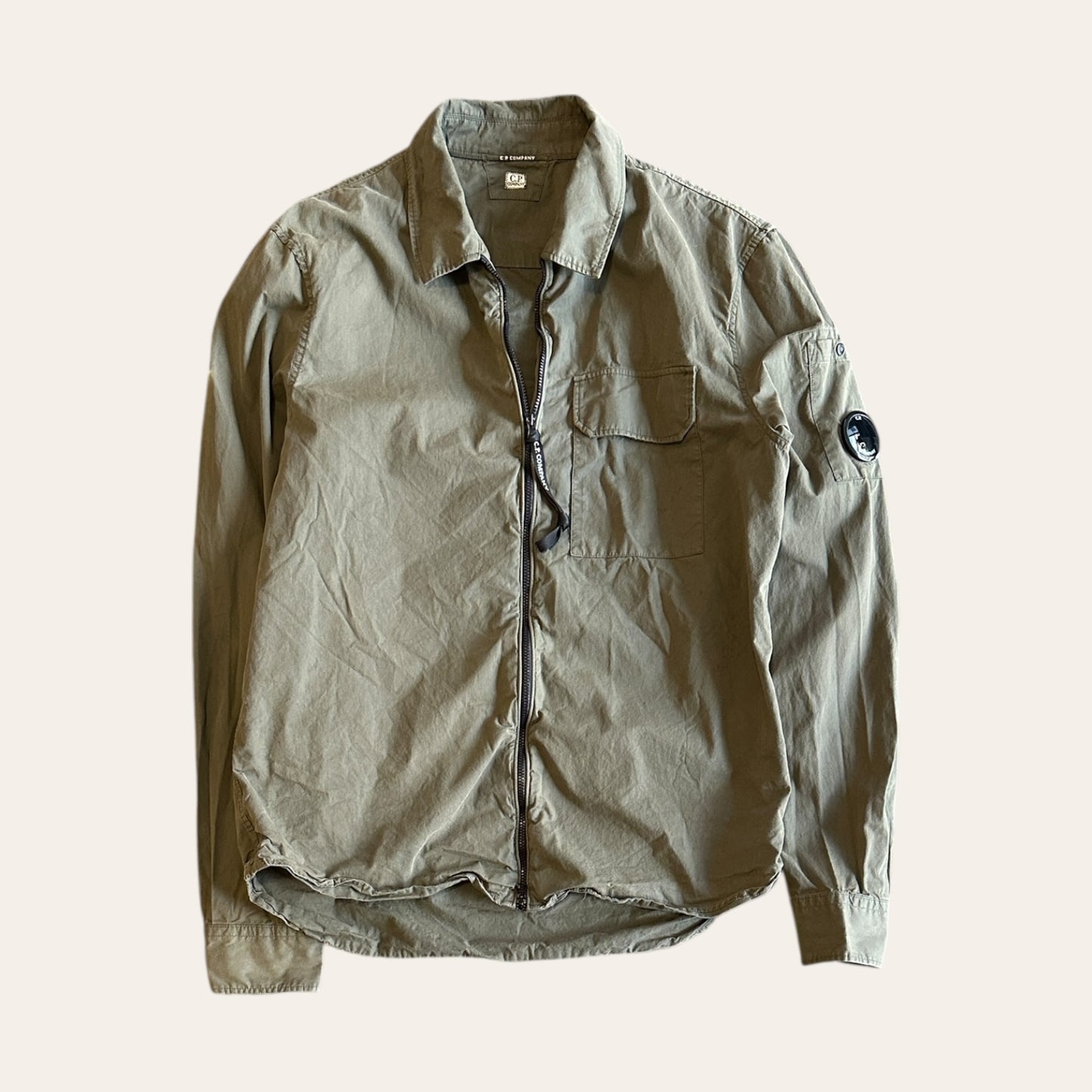 CP Company Zip Shirt Olive Size L