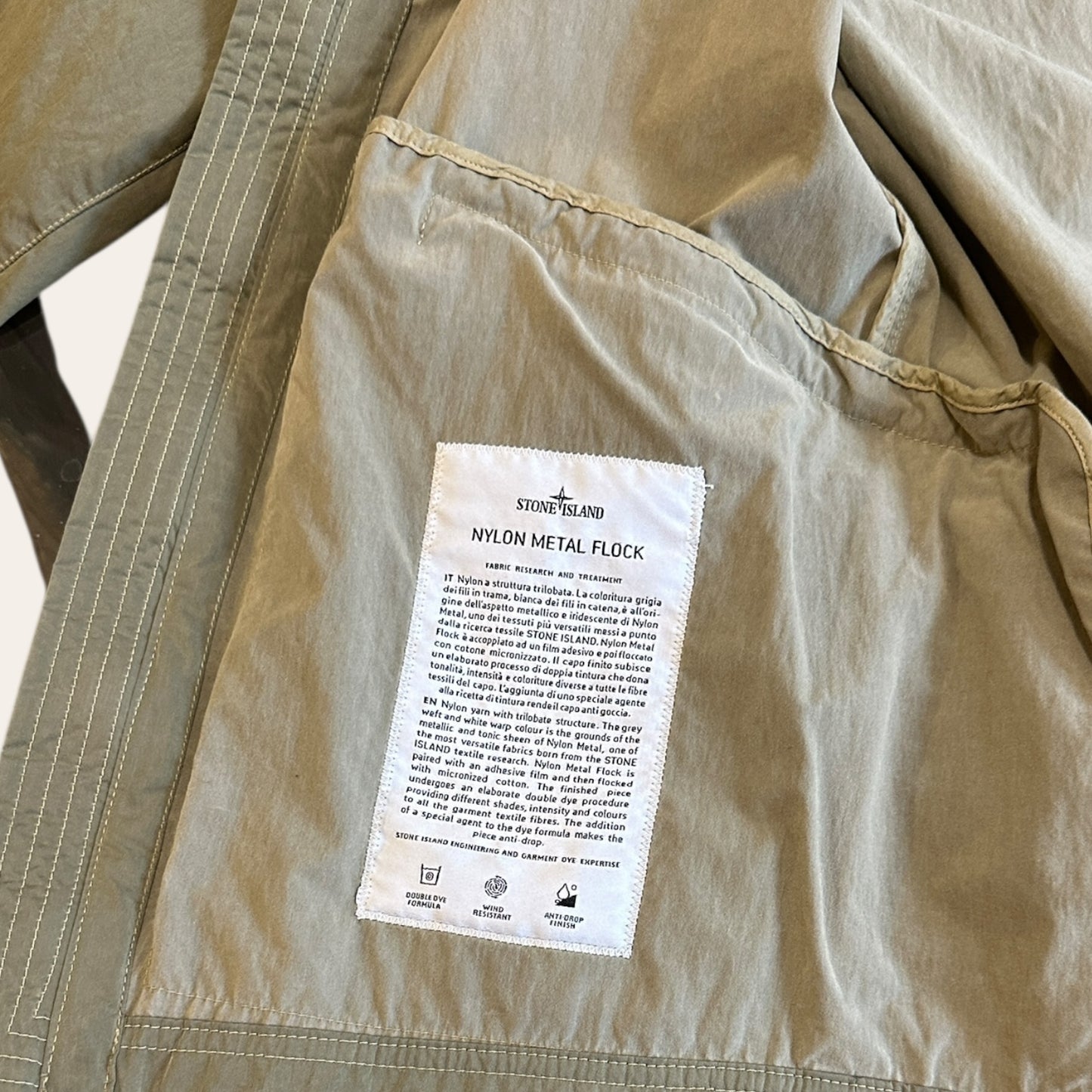 Stone Island Nylon Metal Flock Jacket Size M