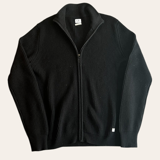 CP Company Knit Zip Up Black Size 52