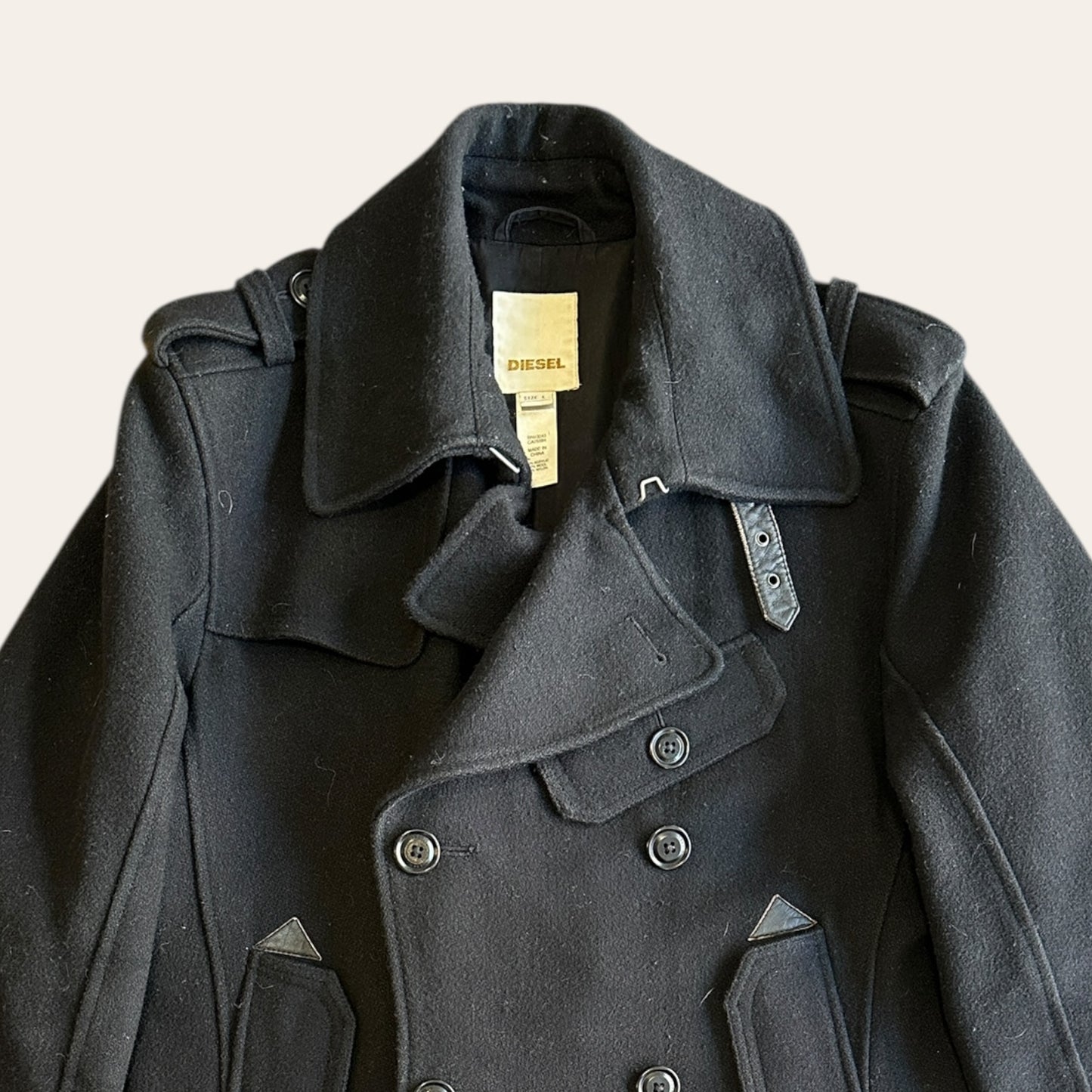 Diesel Wool Peacoat Size L