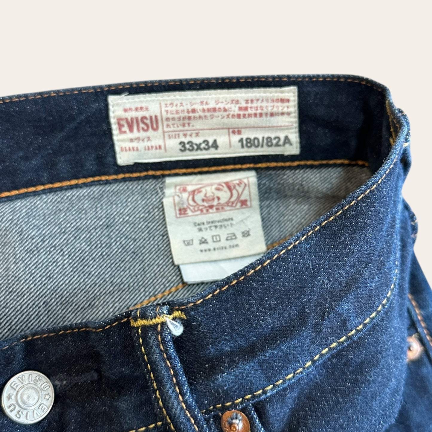 Evisu Raw Jeans Size 33x34