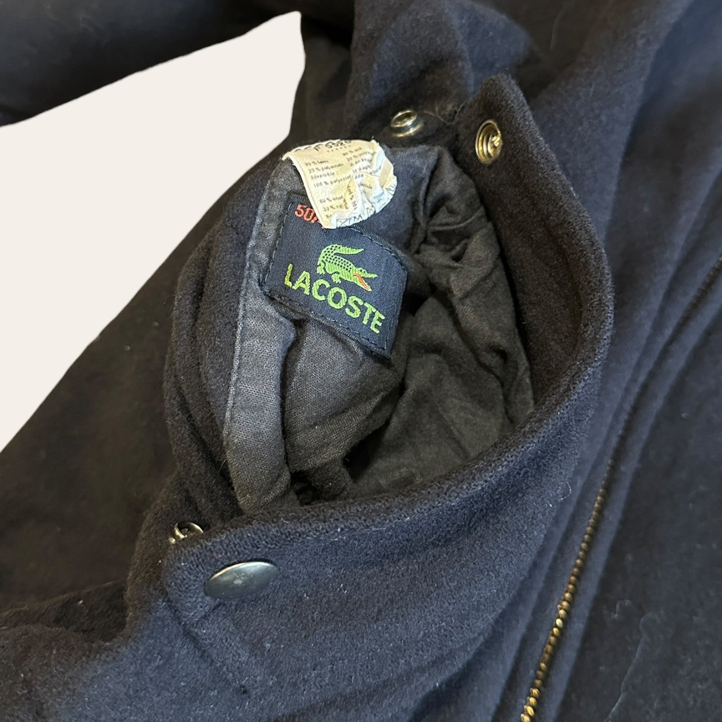 Lacoste Reversible Wool Jacket Size L