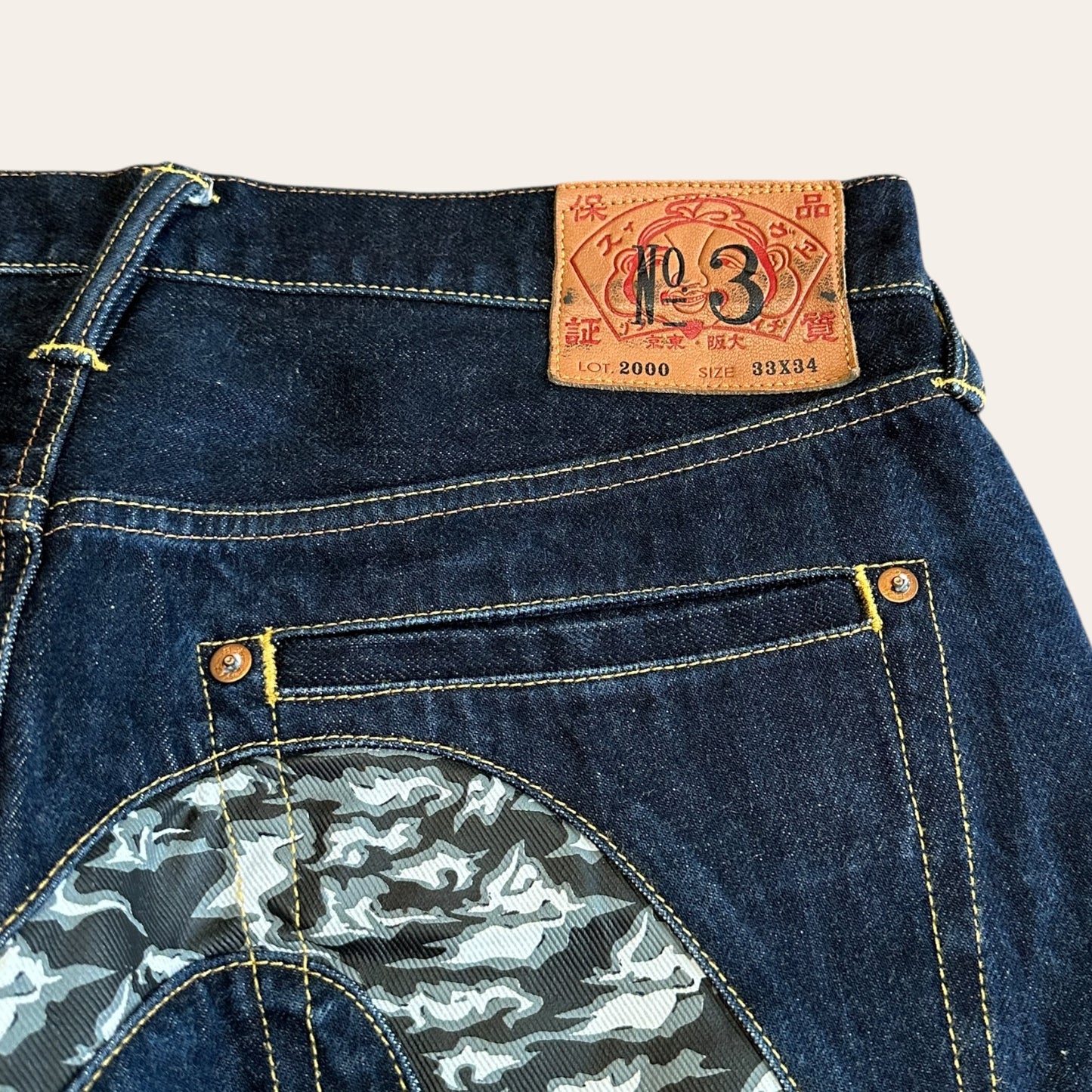 Evisu Raw Jeans Size 33x34