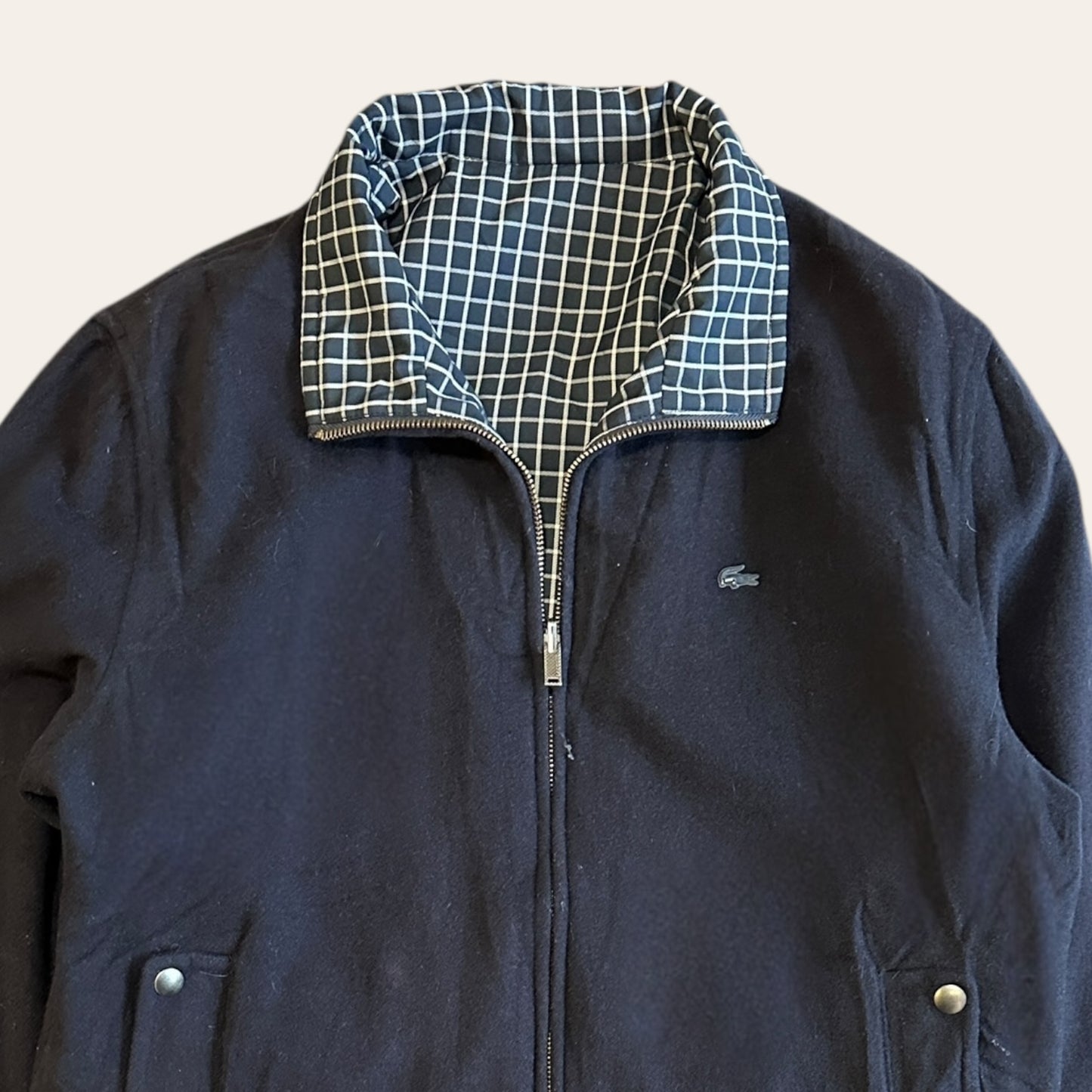 Lacoste Reversible Wool Jacket Size L