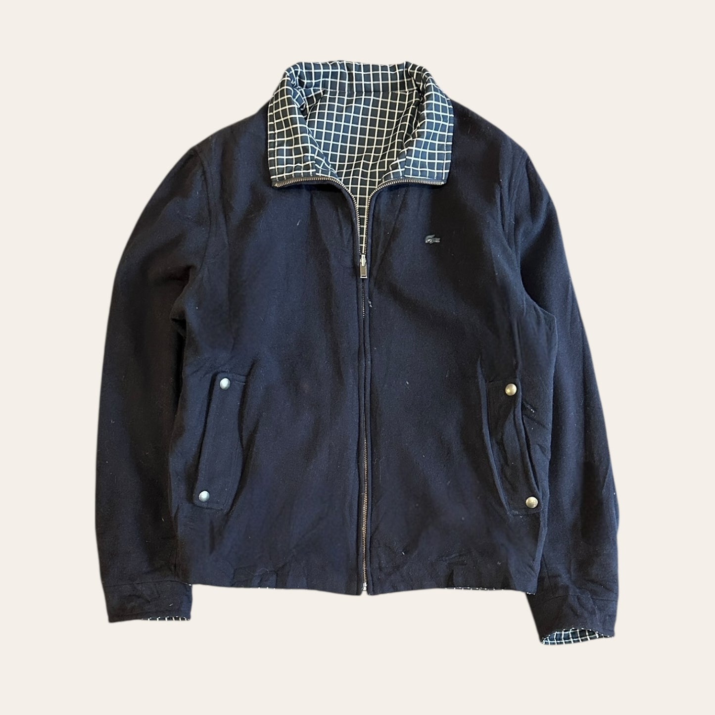 Lacoste Reversible Wool Jacket Size L