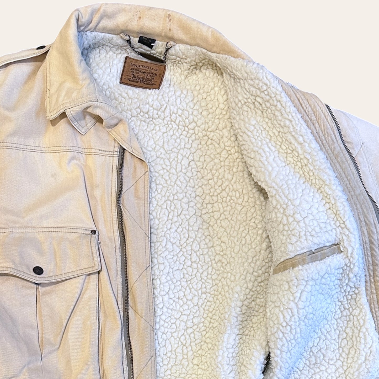 90s Levis Sherpa Flight Jacket Size M