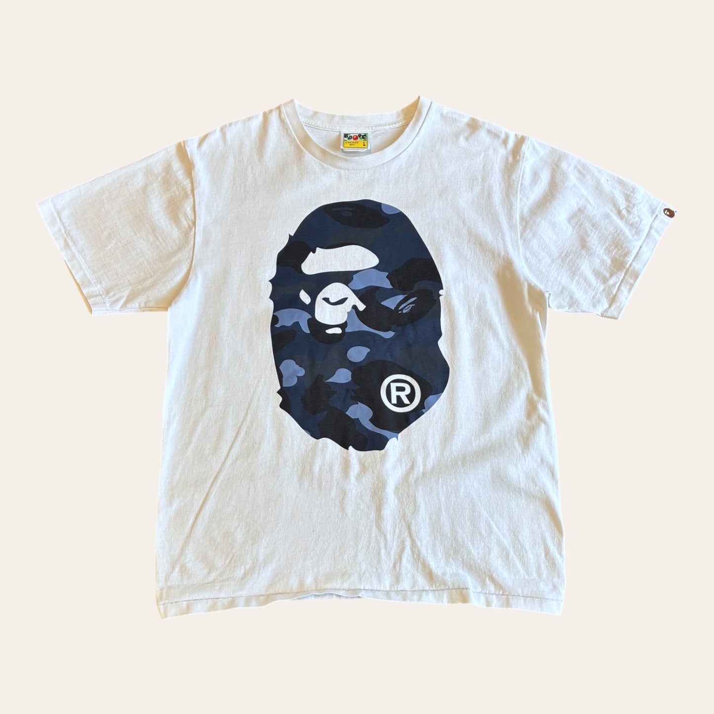 Bape Blue Camo Tee Size L