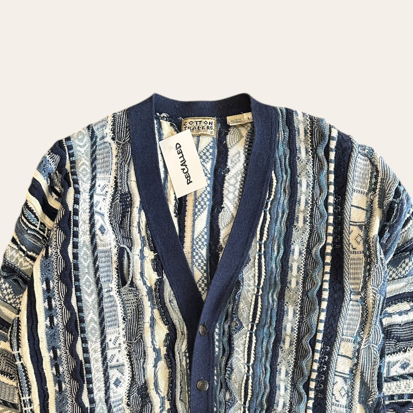 Coogi Style Knit Cardigan Size L