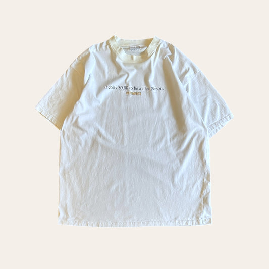 Vetements Nice Person Tee Size L