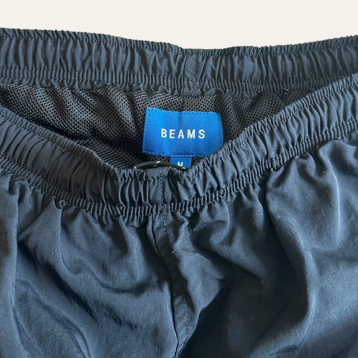 Beams Nylon Trackpants Black Size M