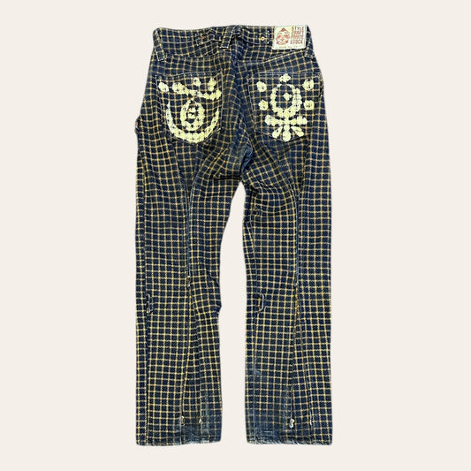 Vintage Evisu Private Stock Check Jeans Size 31