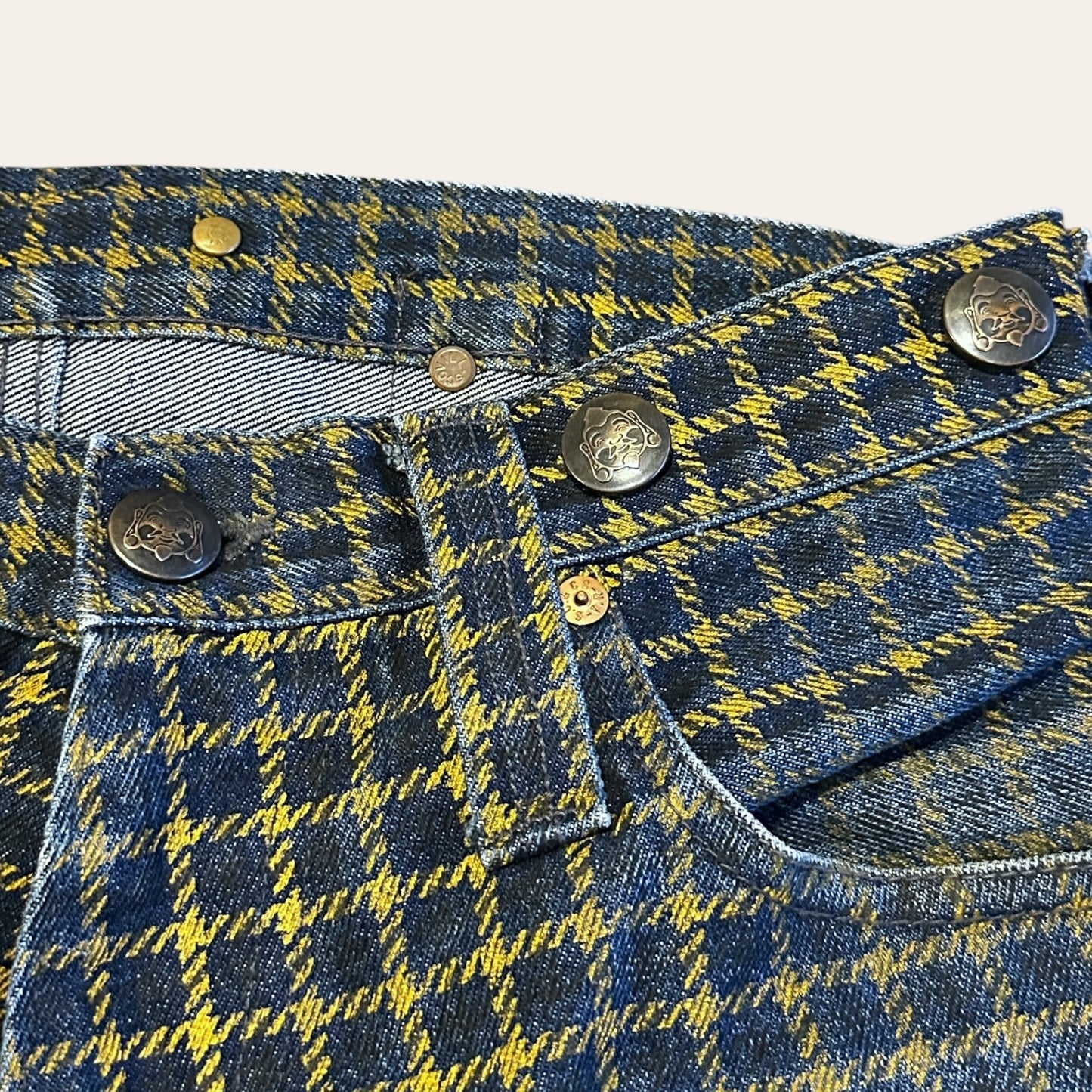 Vintage Evisu Private Stock Check Jeans Size 31