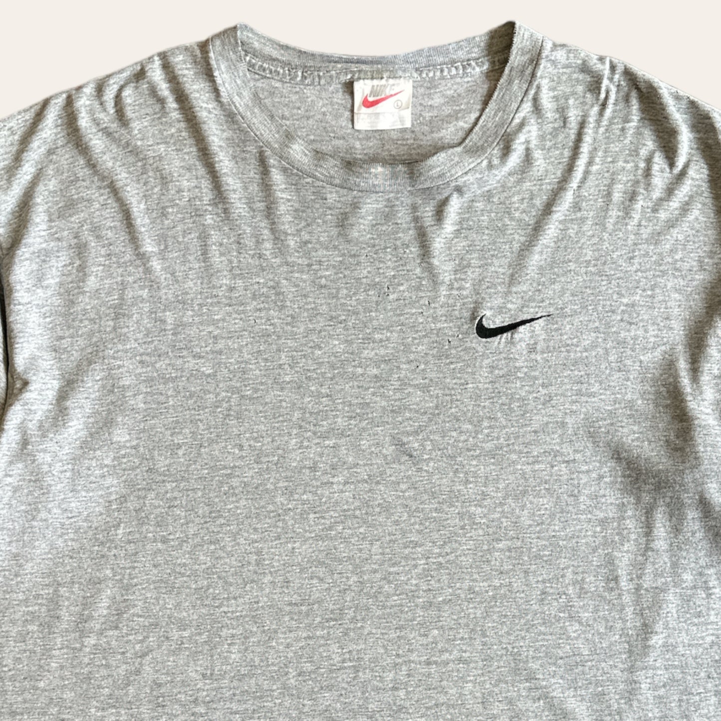 90s Nike Side Swoosh Tee Grey Size L