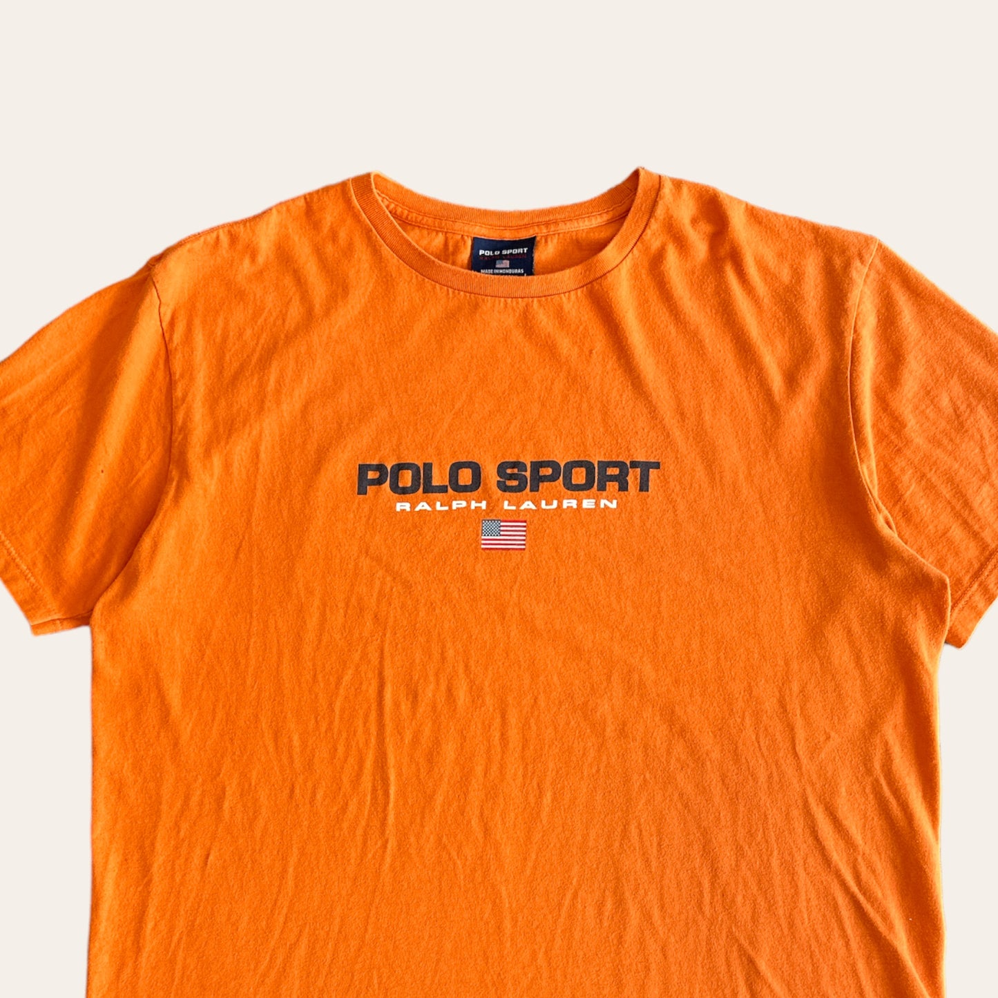 Vintage Polo Sport Tee Orange Size L