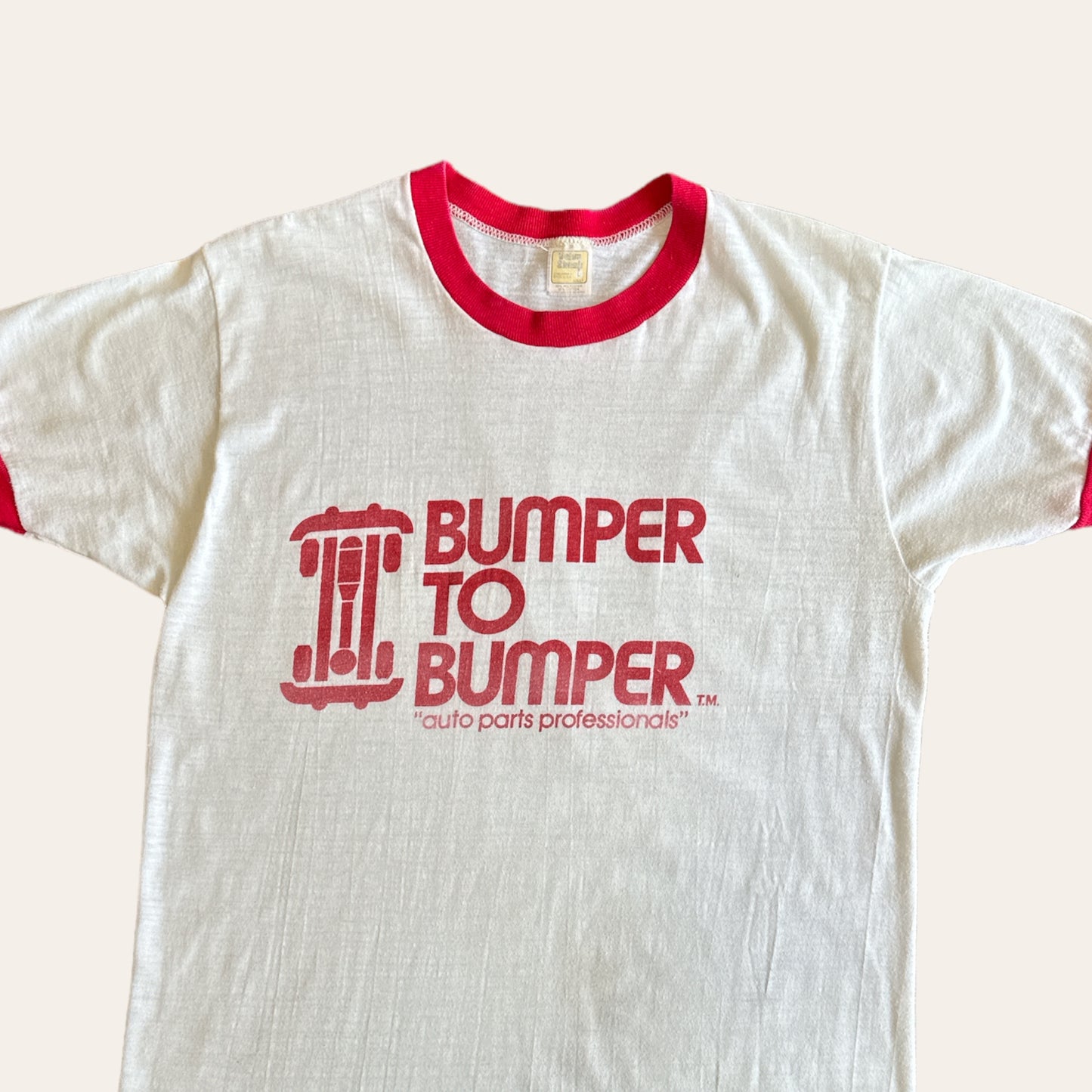 90s 'Bumper to Bumper' Ringer Tee Size L