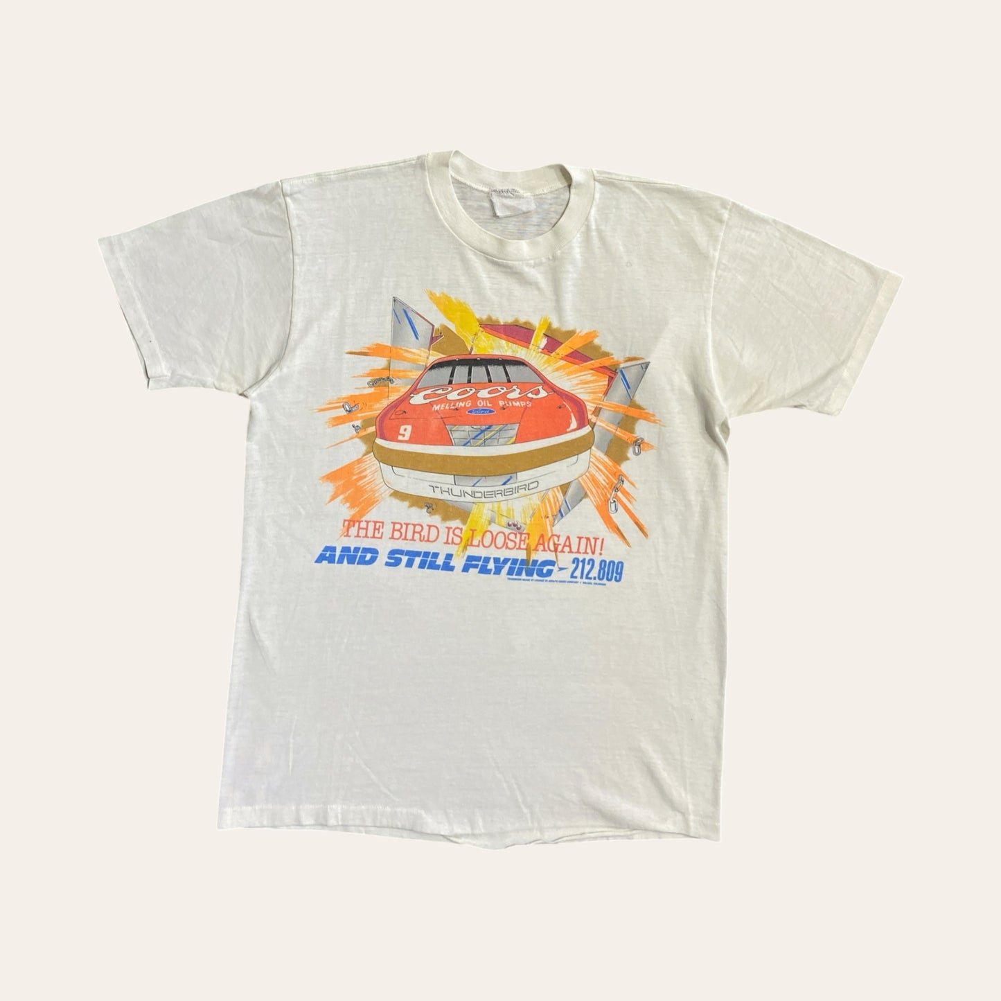 80's Bird Is Loose Racing Tee Size M