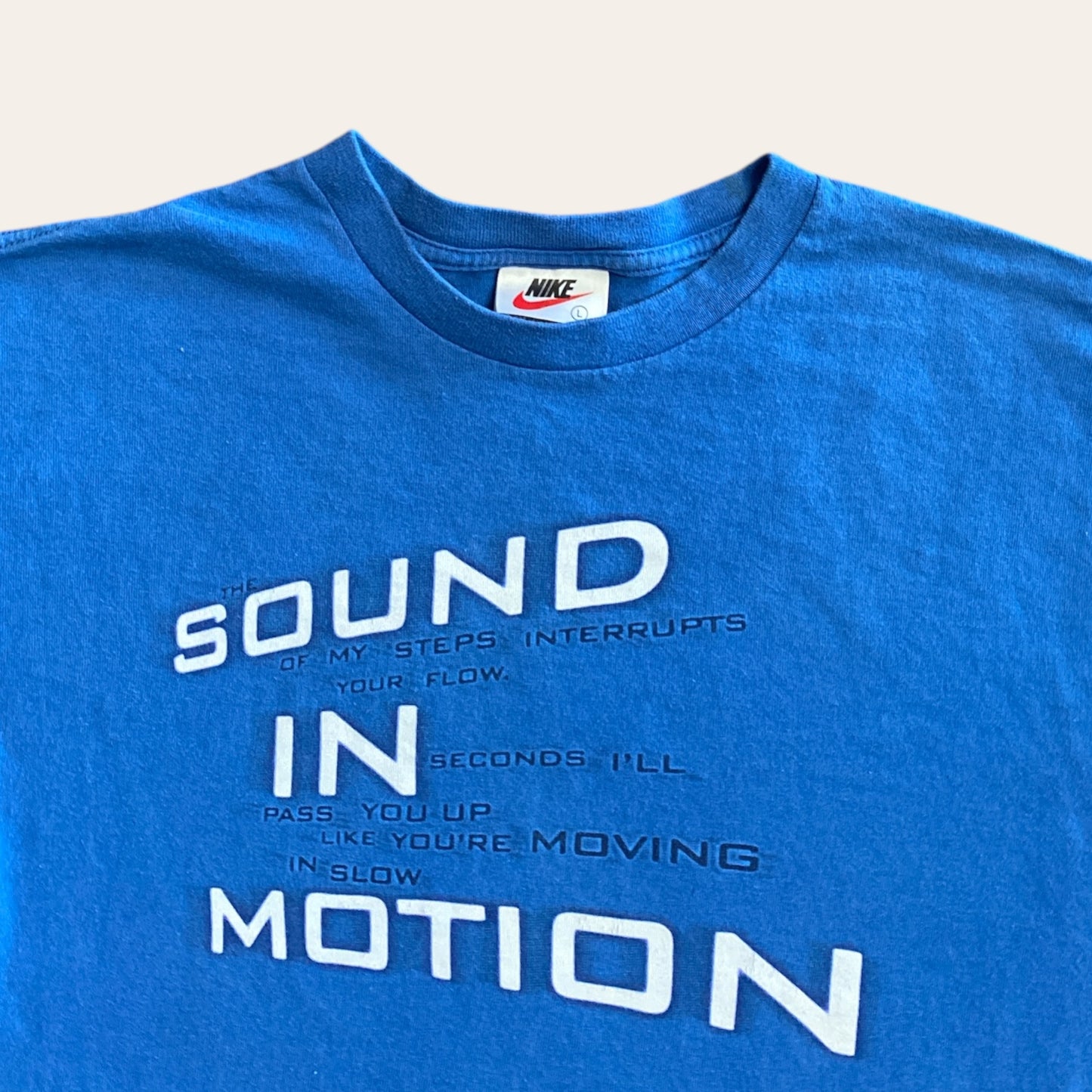 90's Nike 'Sound in Motion' Tee Blue Size L