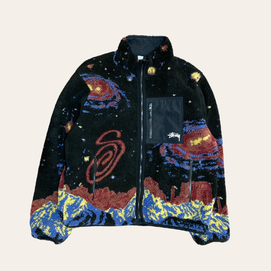 Stussy Reversible Fleece Jacket Size M