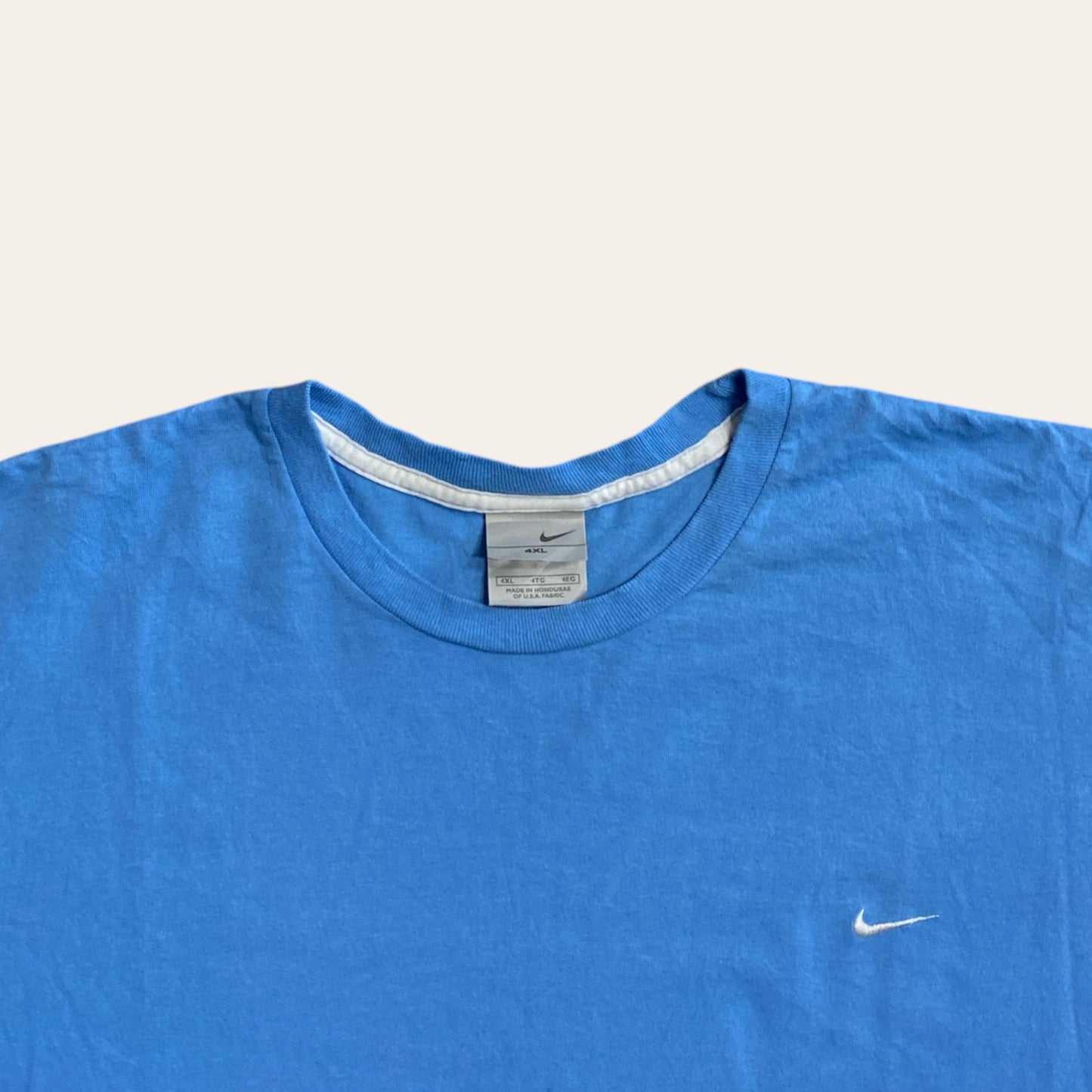 Y2K Nike Side Swoosh Tee Light Blue Size 4XL