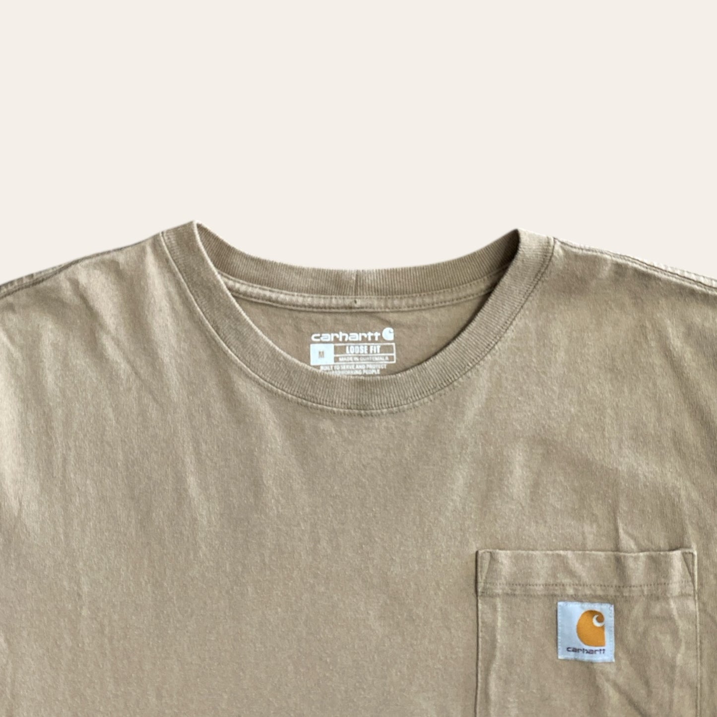 Carhartt Pocket Tee Khacki Brown Size M