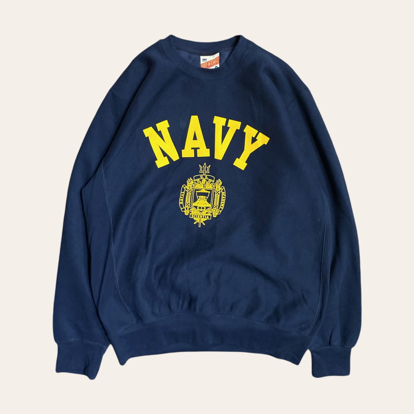 Vintage U.S NAVY Sweater Navy/Yellow Size M