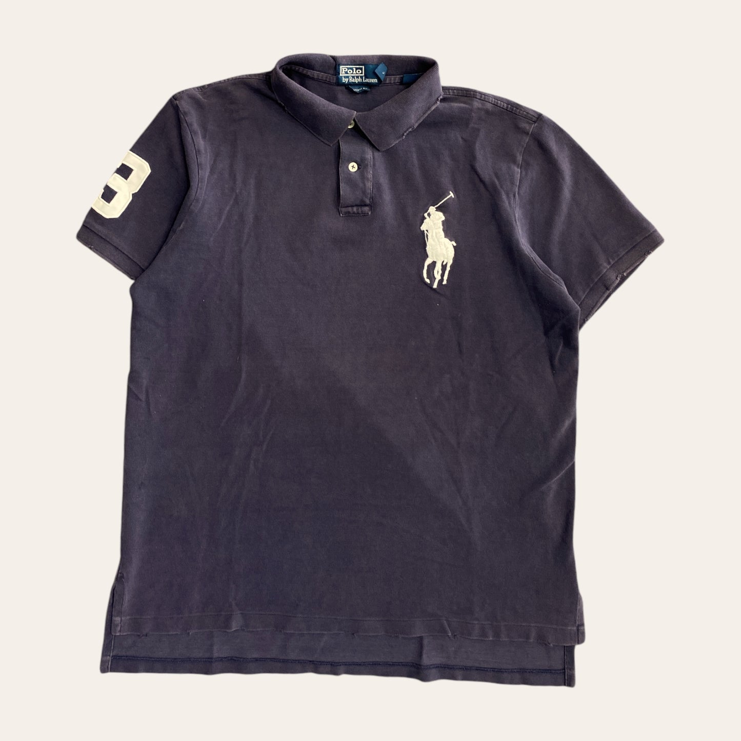 00s Polo RL Big Horse Polo Shirt Navy/White Size XL