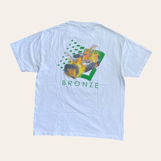 Bronze Tee White/Green Size XL
