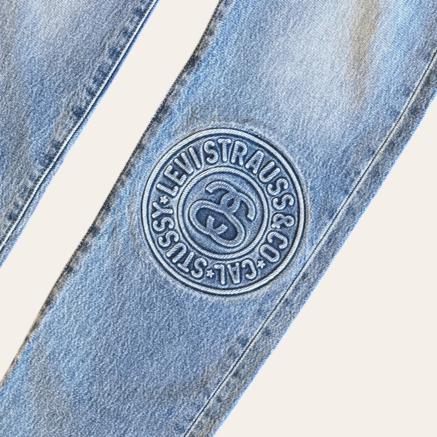 Stussy x Levis 501 Jeans Embossed Size 30x32