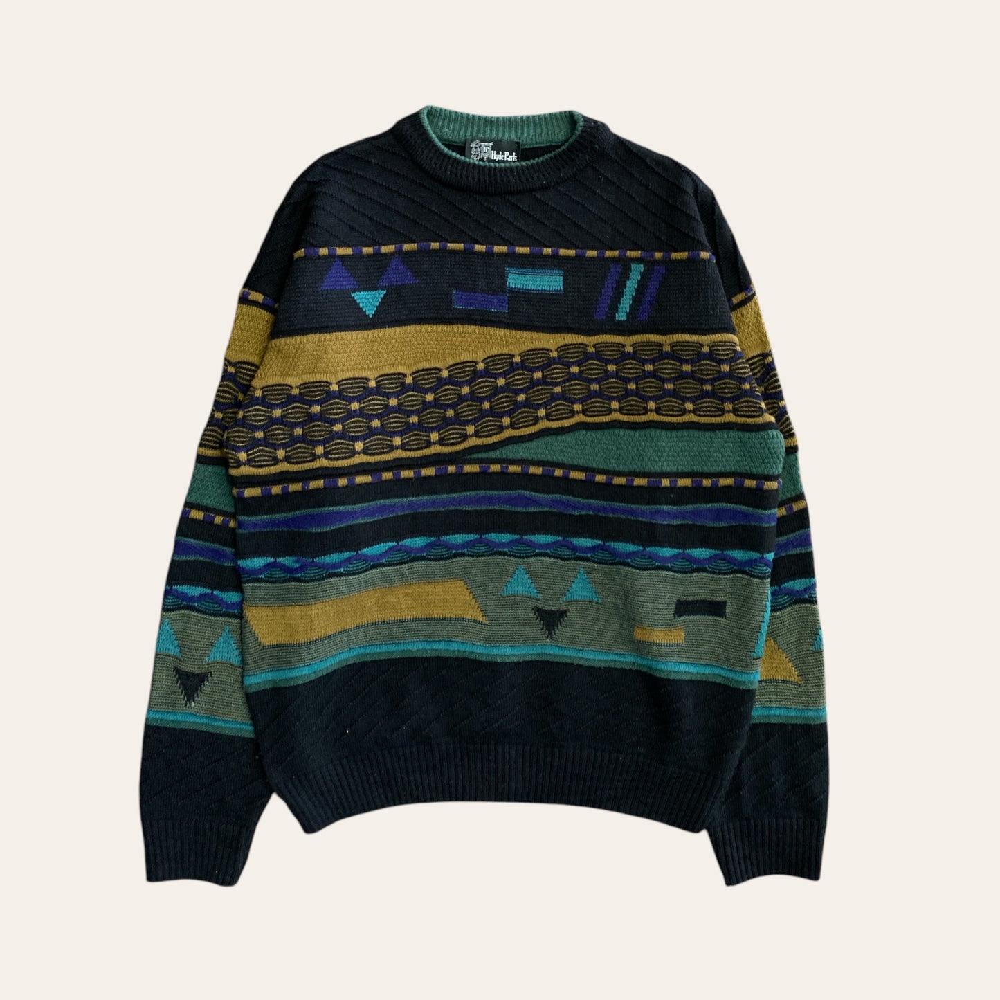 90s Hyde Park Coogi Style Sweater Size L