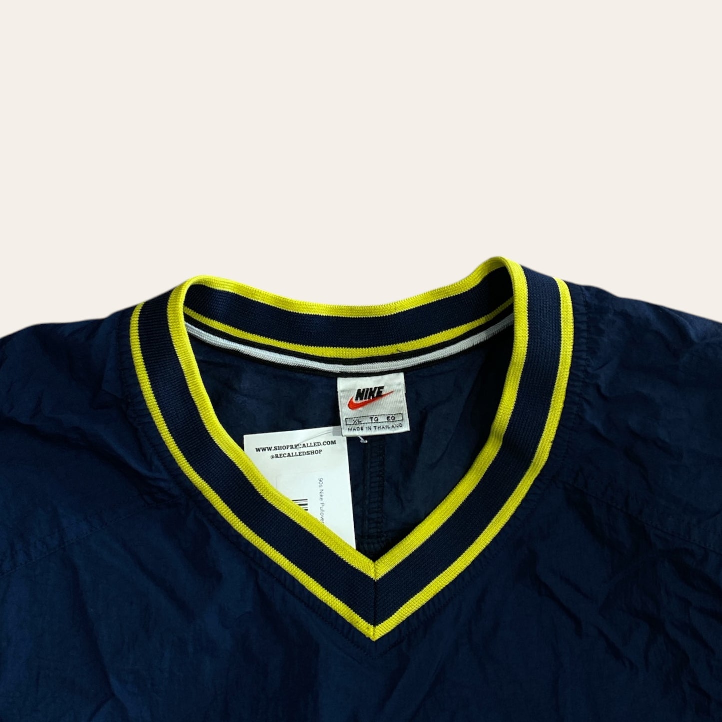 90s Nike Pullover Navy/Yellow Size XL