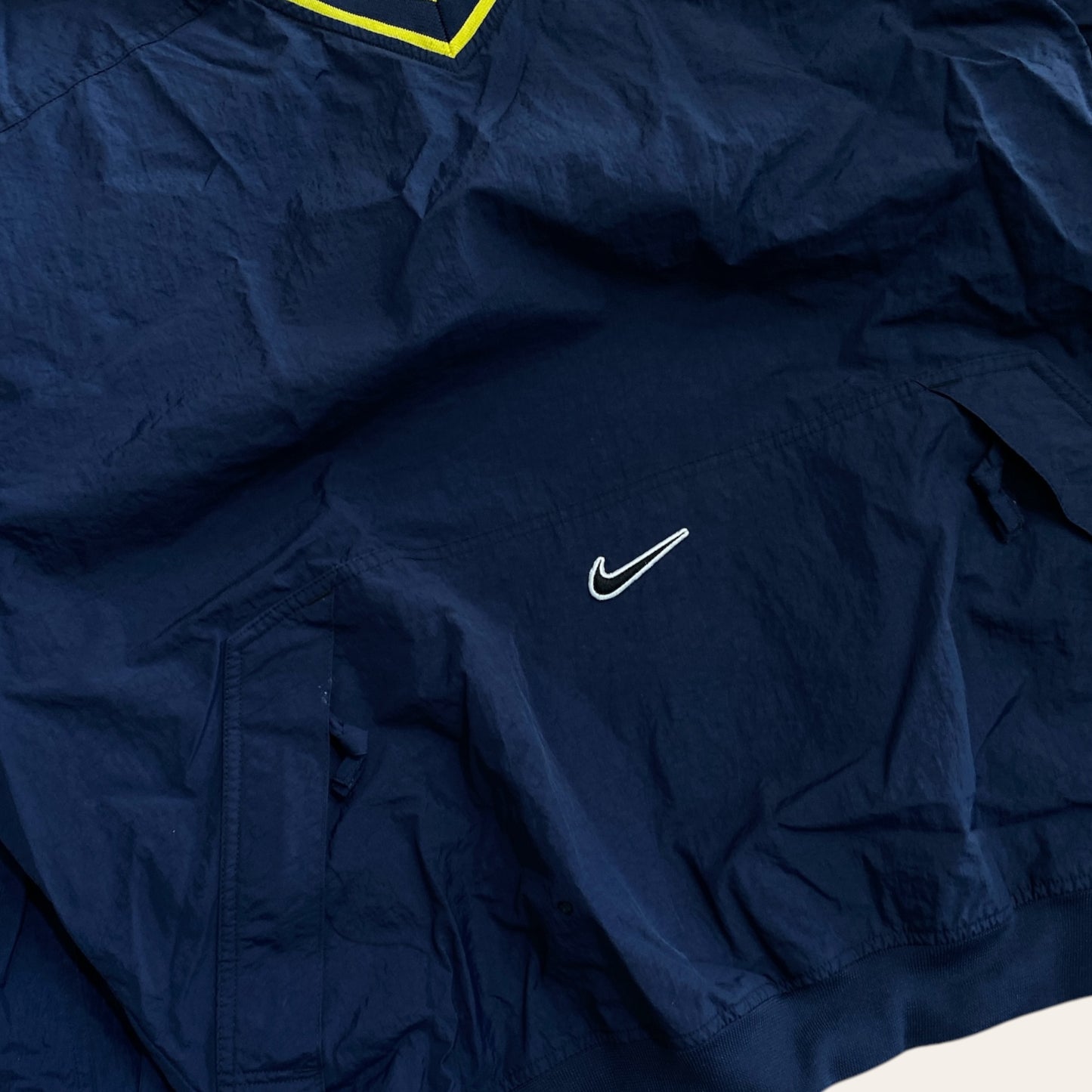 90s Nike Pullover Navy/Yellow Size XL