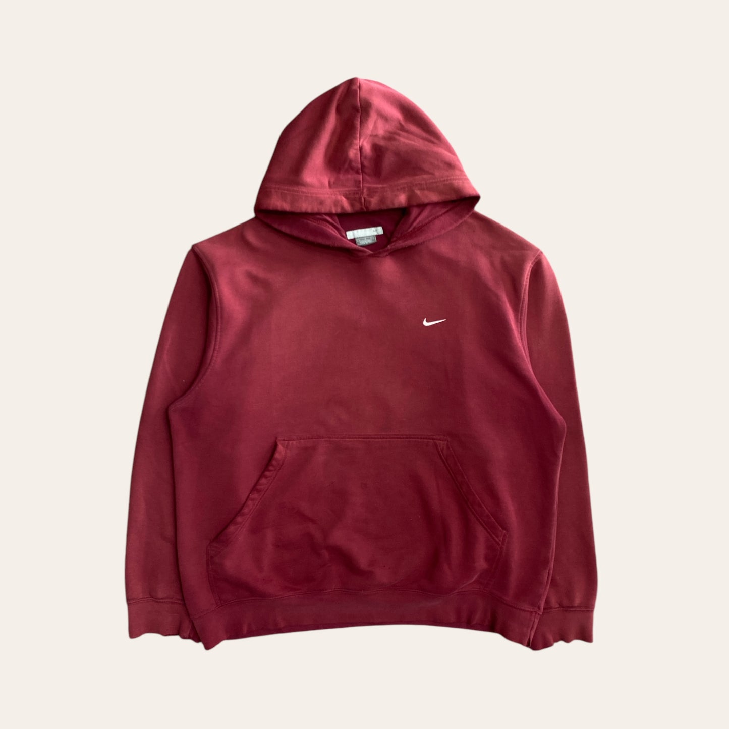 90s Nike Side Swoosh Hoodie Red Size L