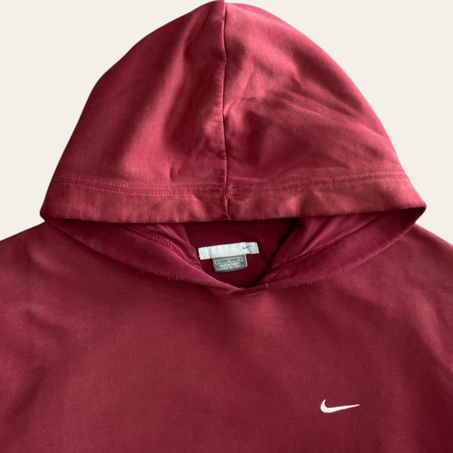 90s Nike Side Swoosh Hoodie Red Size L