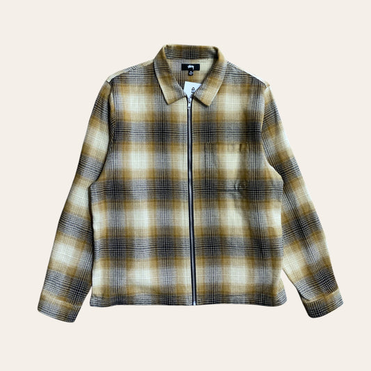 Stussy Zip Up Flannel Size M