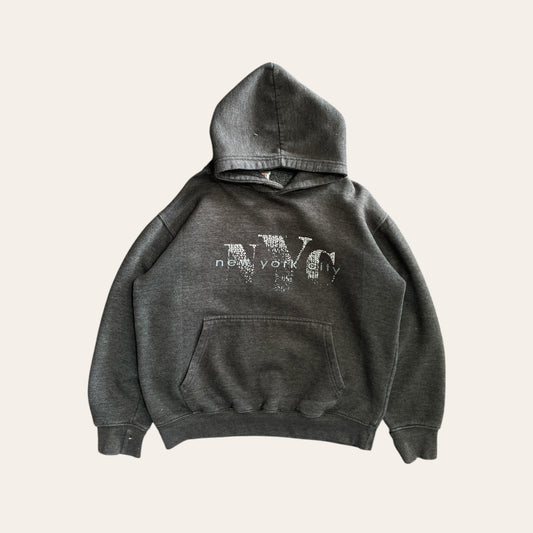 Vintage NYC Cropped Hoodie Size L