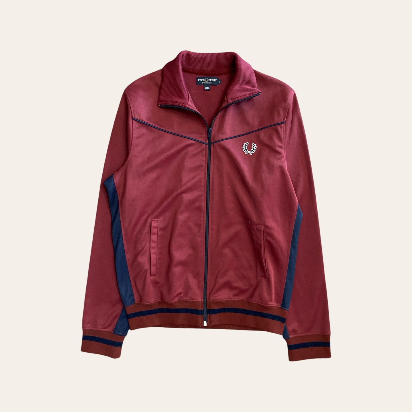 Fred Perry Zip Up Burgundy Size M