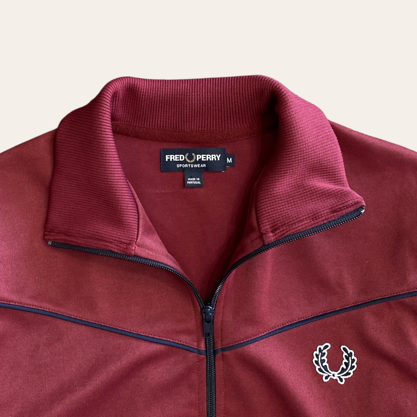 Fred Perry Zip Up Burgundy Size M