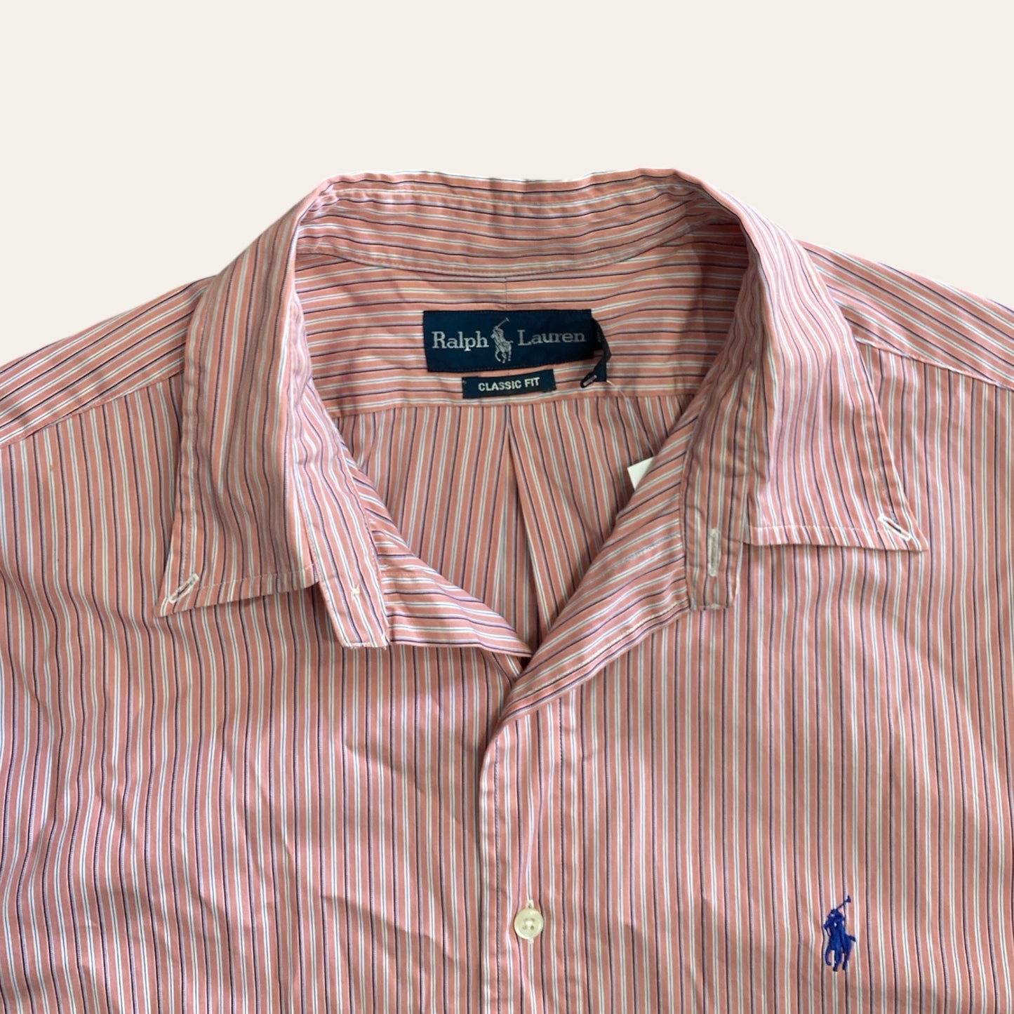 00s Polo RL Striped Button Up Shirt Pink Size XL