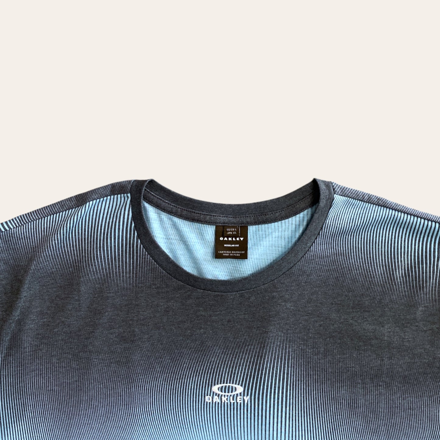 00s Oakley Tee Blue/Grey Size L