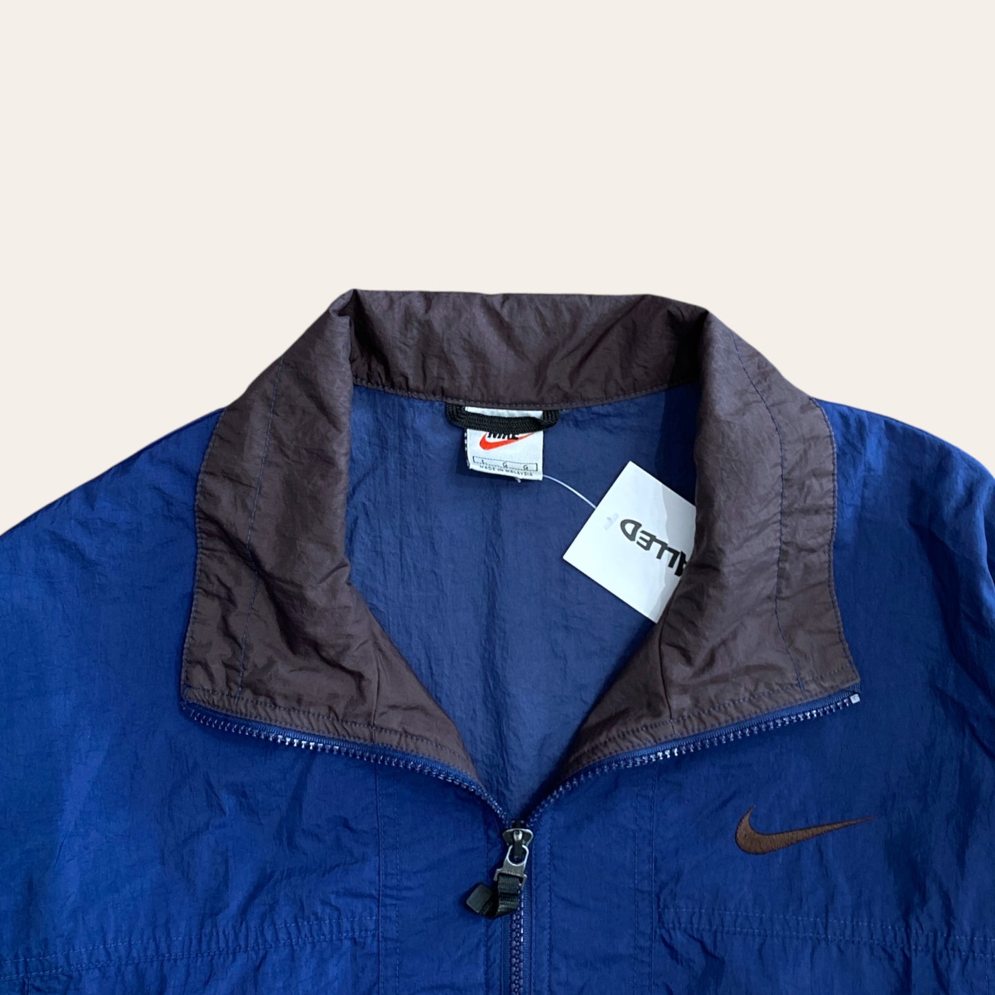 90s Nike Sideswoosh Zip Up Navy Size L