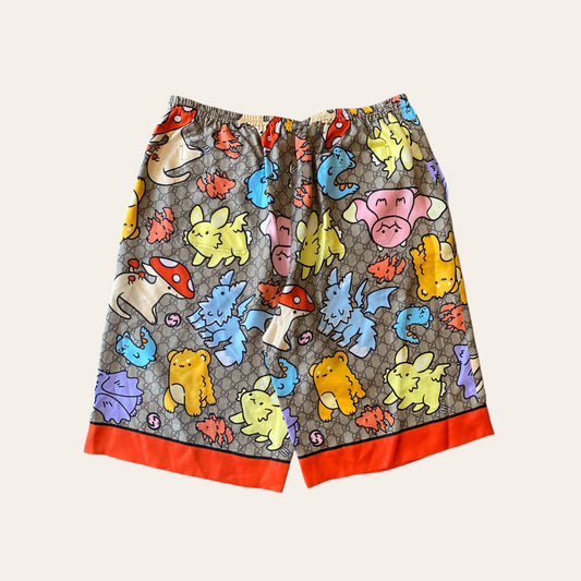 Gucci Silk Monogram Shorts Size 52