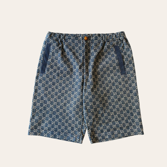 Gucci Denim Monogram Shorts Size 48