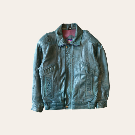 90s Hemingway Leather Jacket Size 38